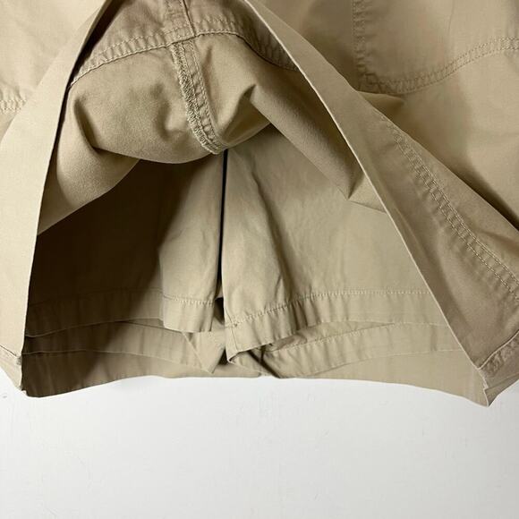 Lands’ End Women’s Khaki Mini Skirt 12 Tan Cargo 100% Cotton Above Knee Classic - Picture 3 of 9